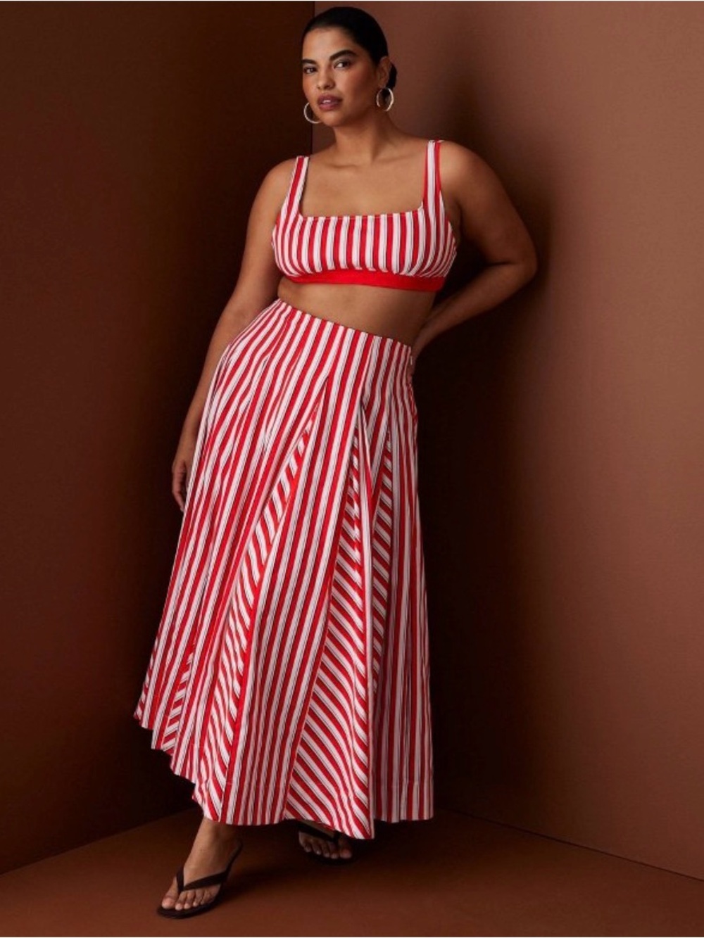 Women's Pleated Poplin Striped Midi Skirt
- Rosie Assoulin x Target